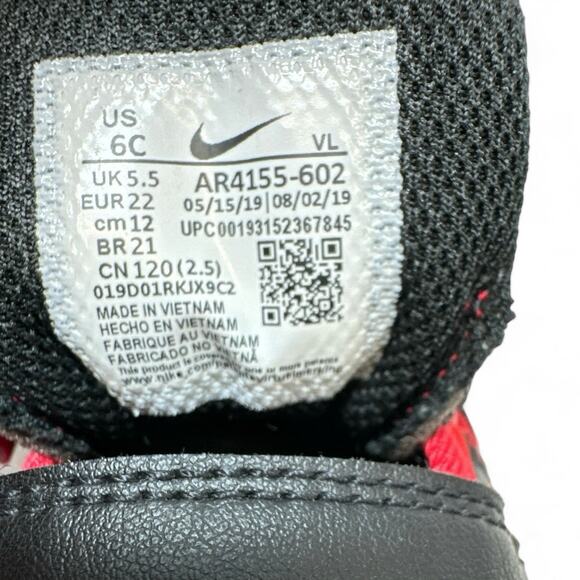 Nike Red Black Sneakers Toddler 6C - Picture 5 of 6